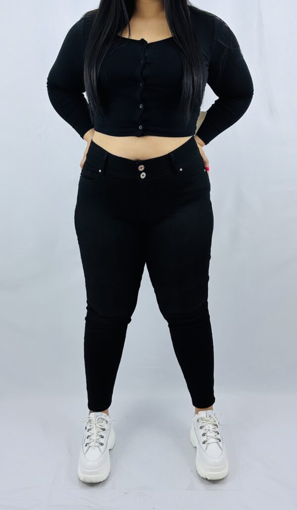 Jeans Negro Mujer Plus Size