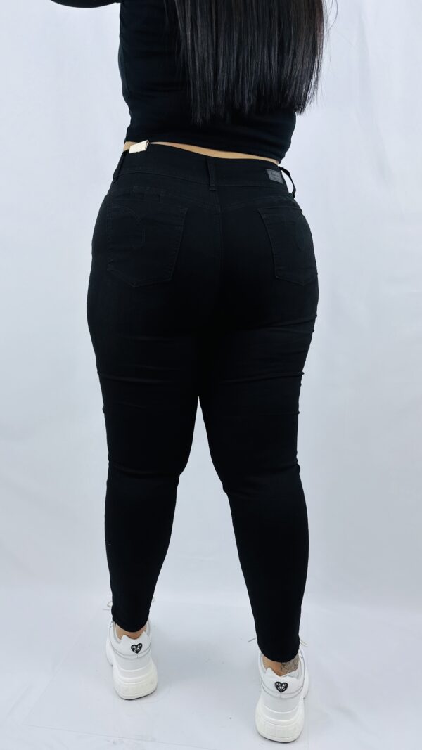 Jeans Negro Mujer Plus Size - Imagen 3