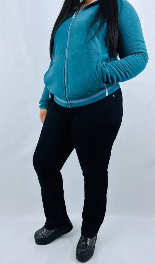 Jeans Negro Corte Recto Mujer Plus Size