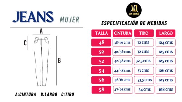Jeans Moda Mujer Plus Size - Imagen 3